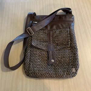Brown and Tan Crossbody Bag